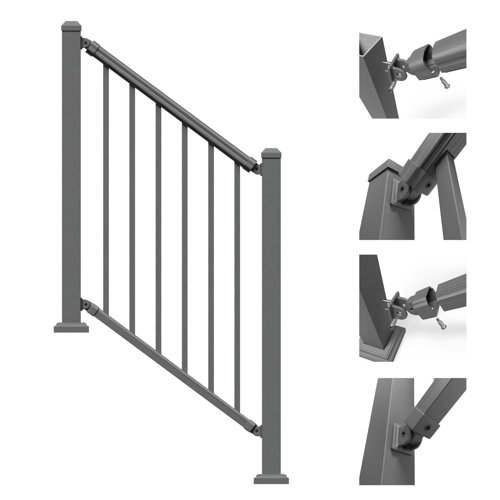 Ultra Max Aluminum Stair Railing Bracket Kit Wayfair